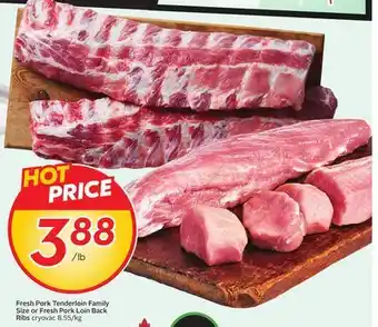 Sobeys Fresh Pork Tenderloin Family Size or Fresh Pork Loin Back Ribs offer