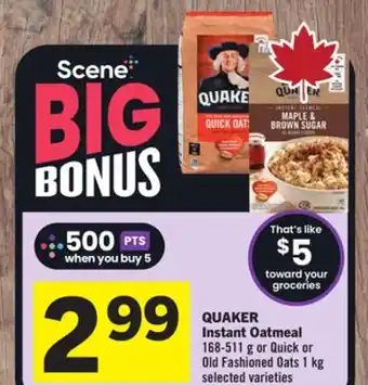 Foodland QUAKER Instant Oatmeal offer