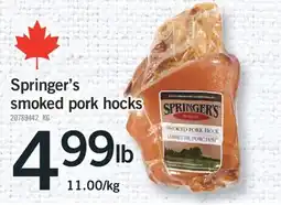 Fortinos SPRINGER'S SMOKED PORK HOCKS offer