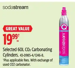 Canadian Tire Selected 60L CO2 Carbonating Cylinders offer