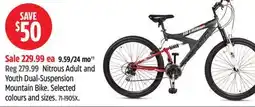 Canadian Tire Supercycle Nitrous Adult and Youth Dual-Suspension Mountain Bike offer