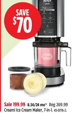 Canadian Tire Ninja Creami Ice Cream Maker, 7-in-1 offer