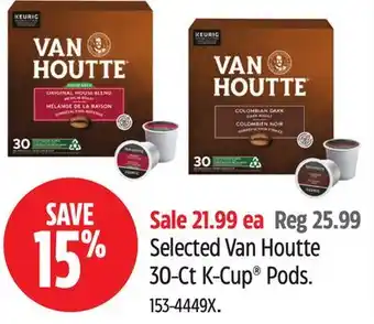 Canadian Tire Selected Van Houtte 30-Ct K-Cup Pods offer