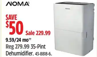 Canadian Tire NOMA 35-Pint Dehumidifier offer