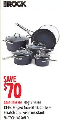 Canadian Tire The Rock 10-Pc Forged Non-Stick Cookset. Scratch and wear-resistant surface offer