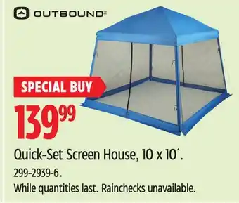 Canadian Tire Outbound Quick-Set Screen House, 10 x 10´ offer