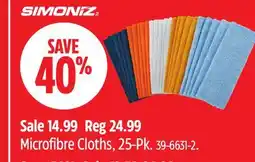 Canadian Tire Simoniz Microfibre Cloths, 25-Pk offer