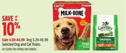 Canadian Tire Selected Dog and Cat Treats offer