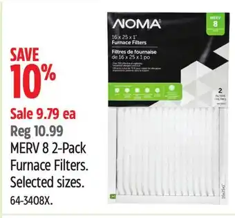 Canadian Tire NOMA MERV 8 2-Pack Furnace Filters offer