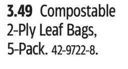 Canadian Tire Compostable 2-Ply Leaf Bags, 5-Pack offer