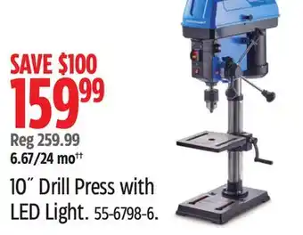 Canadian Tire 10˝ Drill Press with LED Light offer