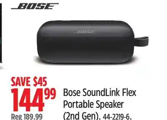 Canadian Tire Bose SoundLink Flex Portable Speaker (2nd Gen) offer