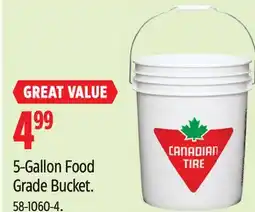 Canadian Tire Canadian Tire 5-Gallon Food Grade Bucket offer