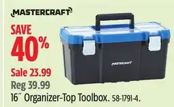 Canadian Tire Mastercraft 16˝ Organizer-Top Toolbox offer