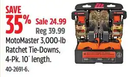 Canadian Tire MotoMaster 3,000-lb Ratchet Tie-Downs, 4-Pk.10´ length offer