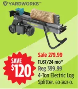 Canadian Tire CANVAS 4-Ton Electric Log Splitter offer