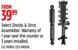 Canadian Tire Pro-Series Select Shocks & Strut Assemblies offer