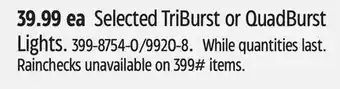 Canadian Tire As seen on TV Selected TriBurst or QuadBurst Lights offer