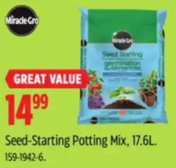 Canadian Tire Miracle-Gro Seed-Starting Potting Mix, 17.6L offer