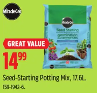 Canadian Tire Miracle-Gro Seed-Starting Potting Mix, 17.6L offer