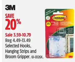 Canadian Tire Command Selected Hooks, Hanging Strips and Broom Gripper offer