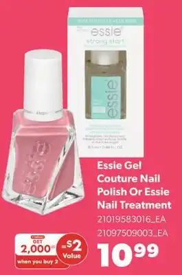 Real Canadian Superstore ESSIE GEL COUTURE NAIL POLISH OR ESSIE NAIL TREATMENT offer