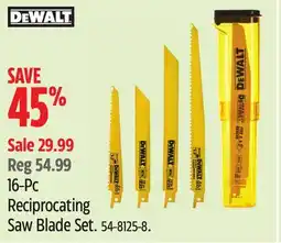 Canadian Tire DEWALT Reciprocating Saw Blade Set offer