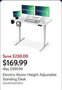 Walmart Electric Motor Height Adjustable Standing Desk offer