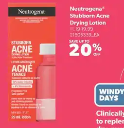 Real Canadian Superstore NEUTROGENA STUBBORN ACNE DRYING LOTION offer