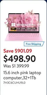 Walmart 15.6 inch pink laptop computer,32+1Tb offer