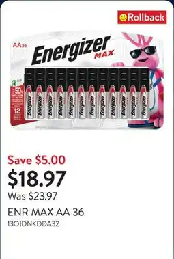 Walmart ENR MAX AA 36 offer