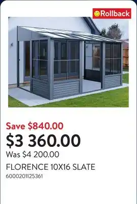 Walmart FLORENCE 10X16 SLATE offer