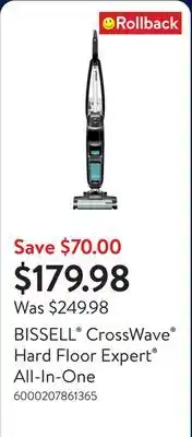 Walmart BISSELL CrossWave Hard Floor Expert All-In-One offer