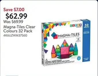 Walmart Magna-Tiles Clear Colours 32 Pack offer