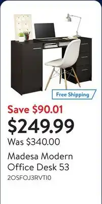 Walmart Madesa Modern Office Desk 53 offer