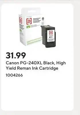 Staples Canon PG-240XL Black, High Yield Reman Ink Cartridge offer