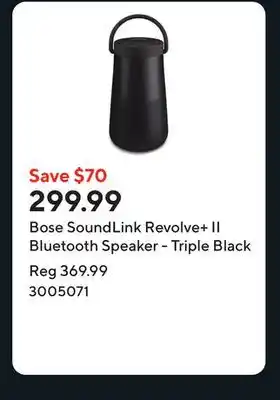 Staples Bose SoundLink Revolve+ II Bluetooth Speaker - Triple Black offer