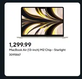 Staples MacBook Air (13-inch) M2 Chip - Starlight offer