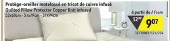 Hart Quilted Pillow Protector Copper Knit infused offer