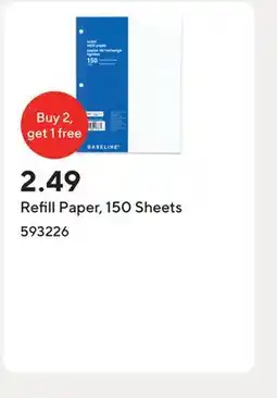 Staples Refill Paper, 150 Sheets offer