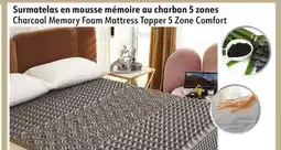 Hart Charcoal Memory Foam Mattress Topper 5 Zone Comfort offer