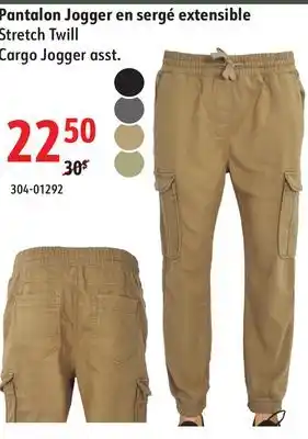 Sushi Shop Stretch Twill Cargo Jogger asst offer