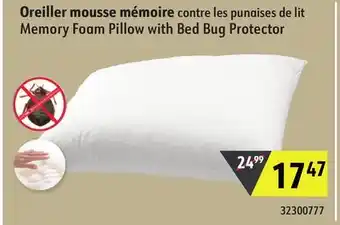 Sushi Shop Memory Foam Pillow with Bed Bug Protector offer