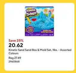 Staples Kinetic Sand Sand Box & Mold Set, 1lbs. - Assorted Colours offer