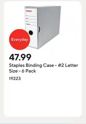 Staples Staples Binding Case - #2 Letter Size - 6 Pack offer