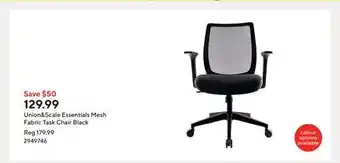 Staples Union&Scale Essentials Mesh Fabric Task Chair Black offer