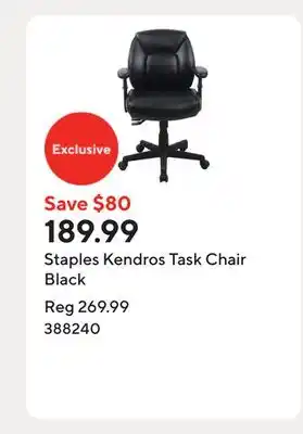 Staples Staples Kendros Task Chair Black offer