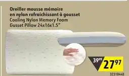 Hart Cooling Nylon Memory Foam Gusset Pillow 24x16x1.5 offer