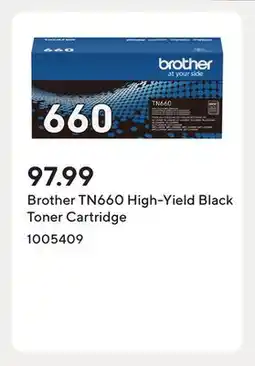 Staples Brother TN660 High-Yield Black Toner Cartridge offer