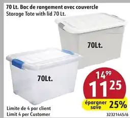 Sushi Shop Storage Tote with lid 70 Lt offer